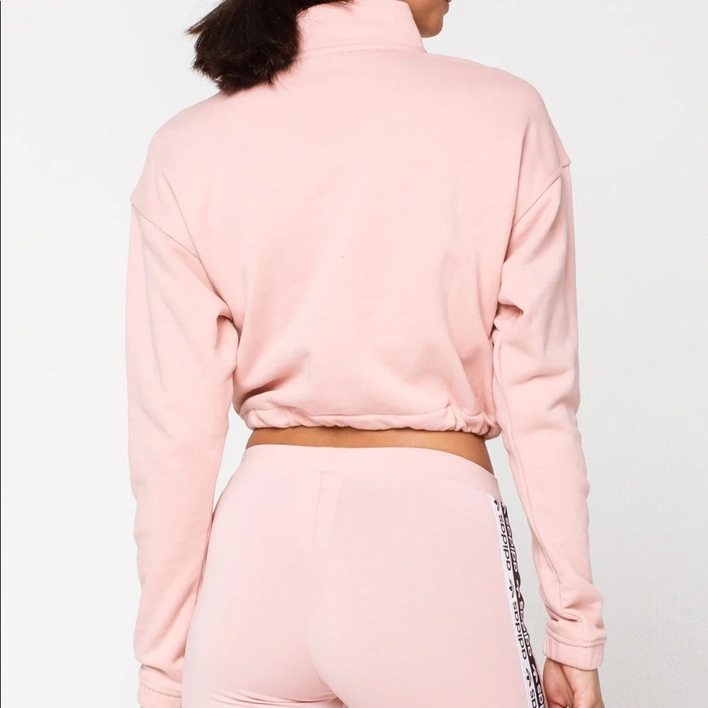 ADIDAS Half Zip Pink Sweatshirt - Picture 3 of 6